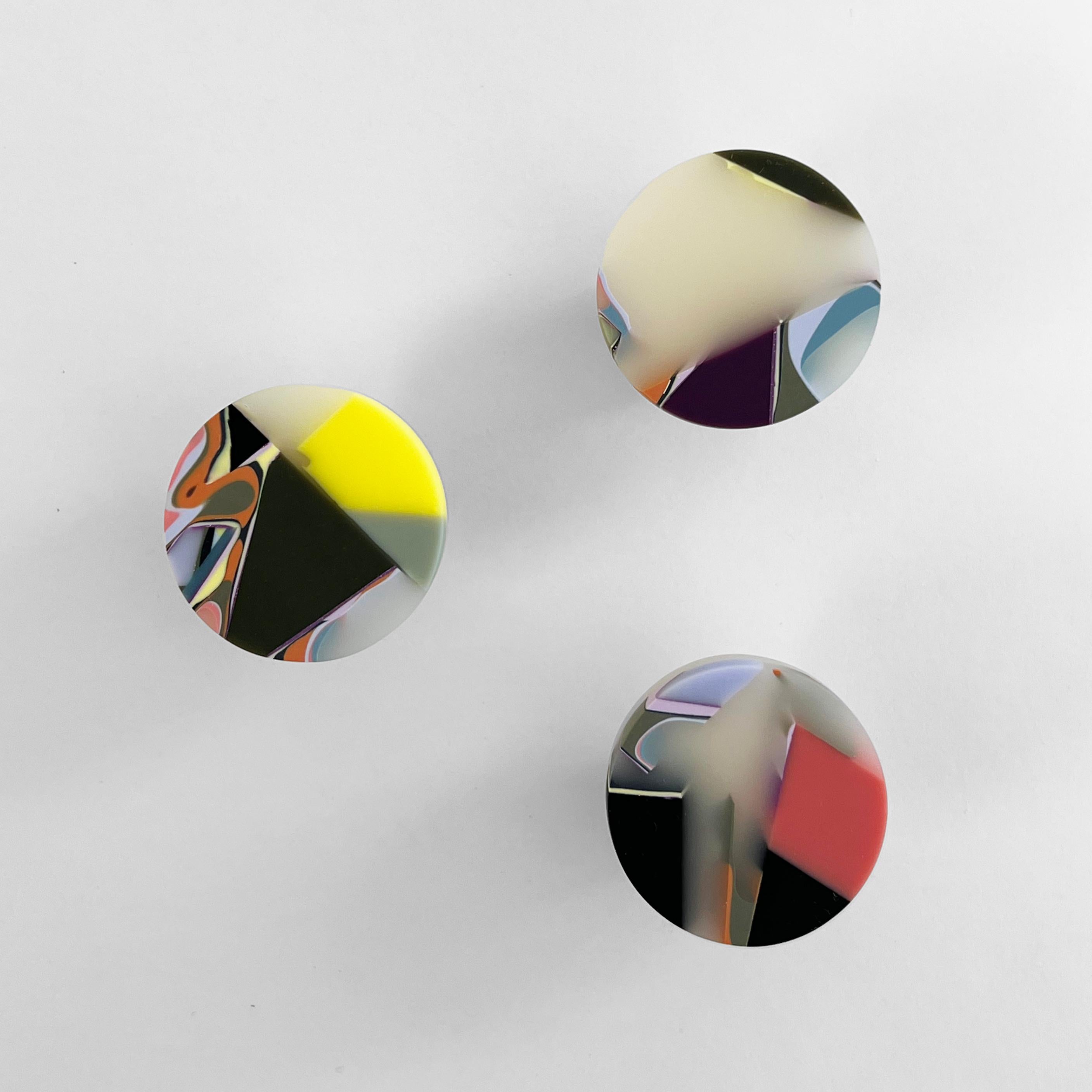Cast Handmade 21st Century Resin Hardware Knob in Chameleon by Elyse Graham For Sale