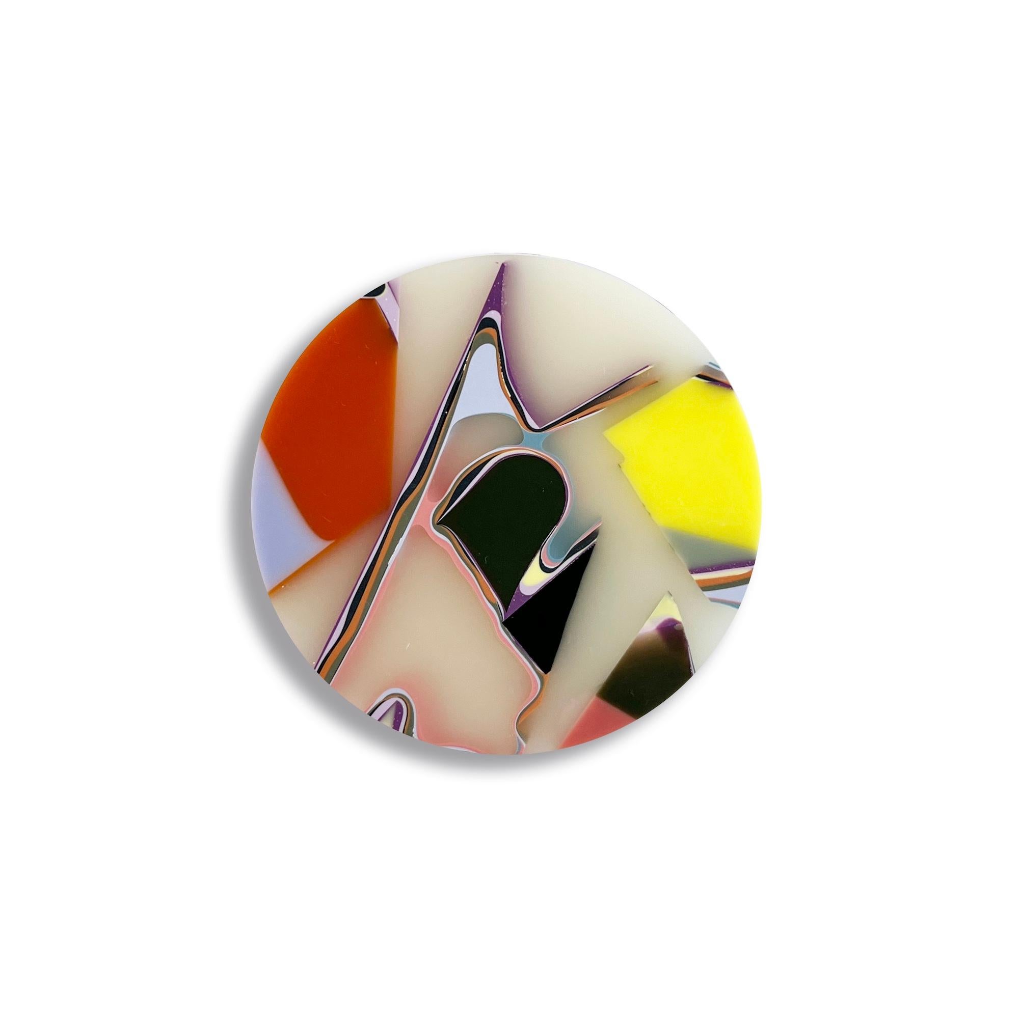 Organic Modern Handmade 21st Century Resin Hardware Large Knob in Chameleon by Elyse Graham For Sale
