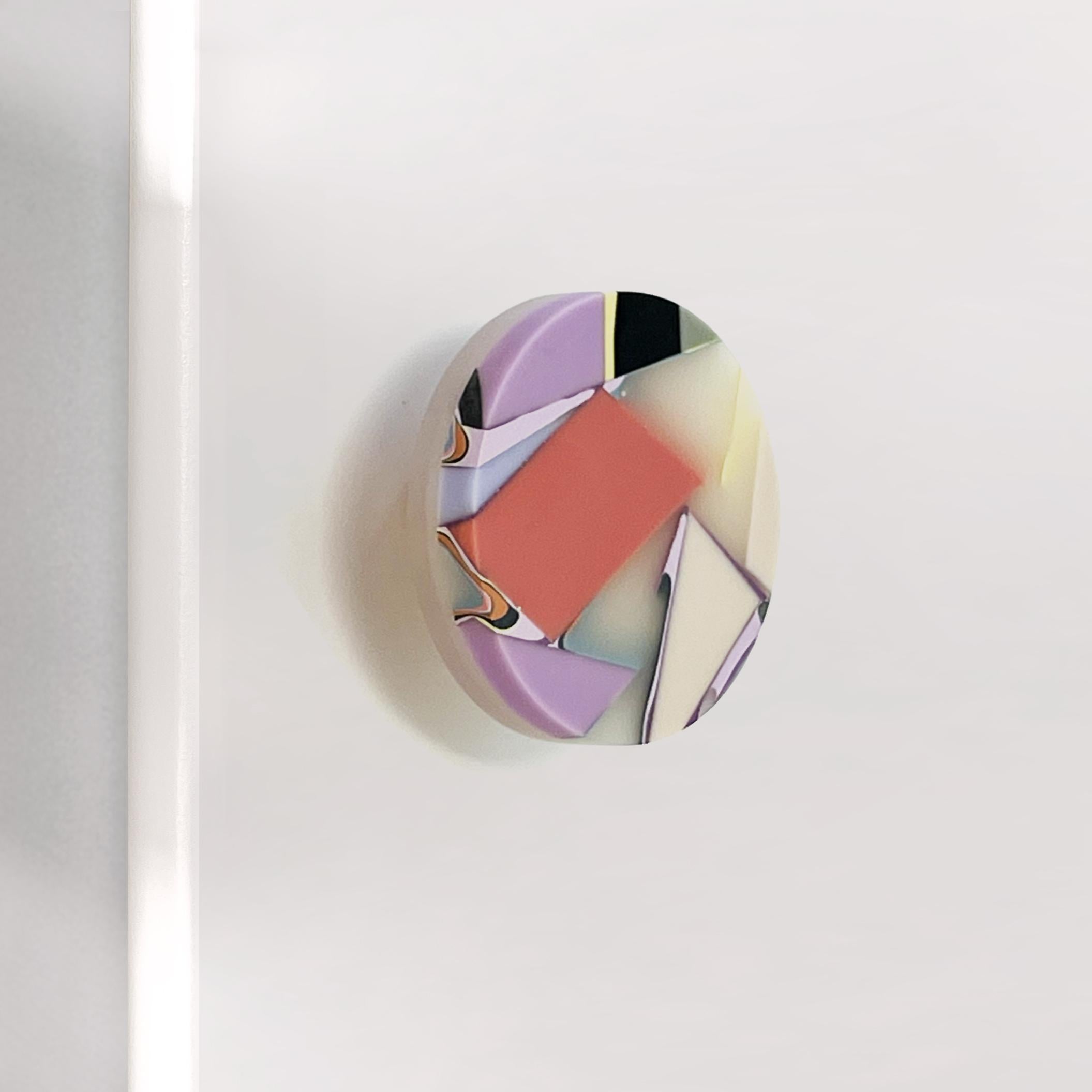 Contemporary Handmade 21st Century Resin Hardware Large Knob in Chameleon by Elyse Graham For Sale