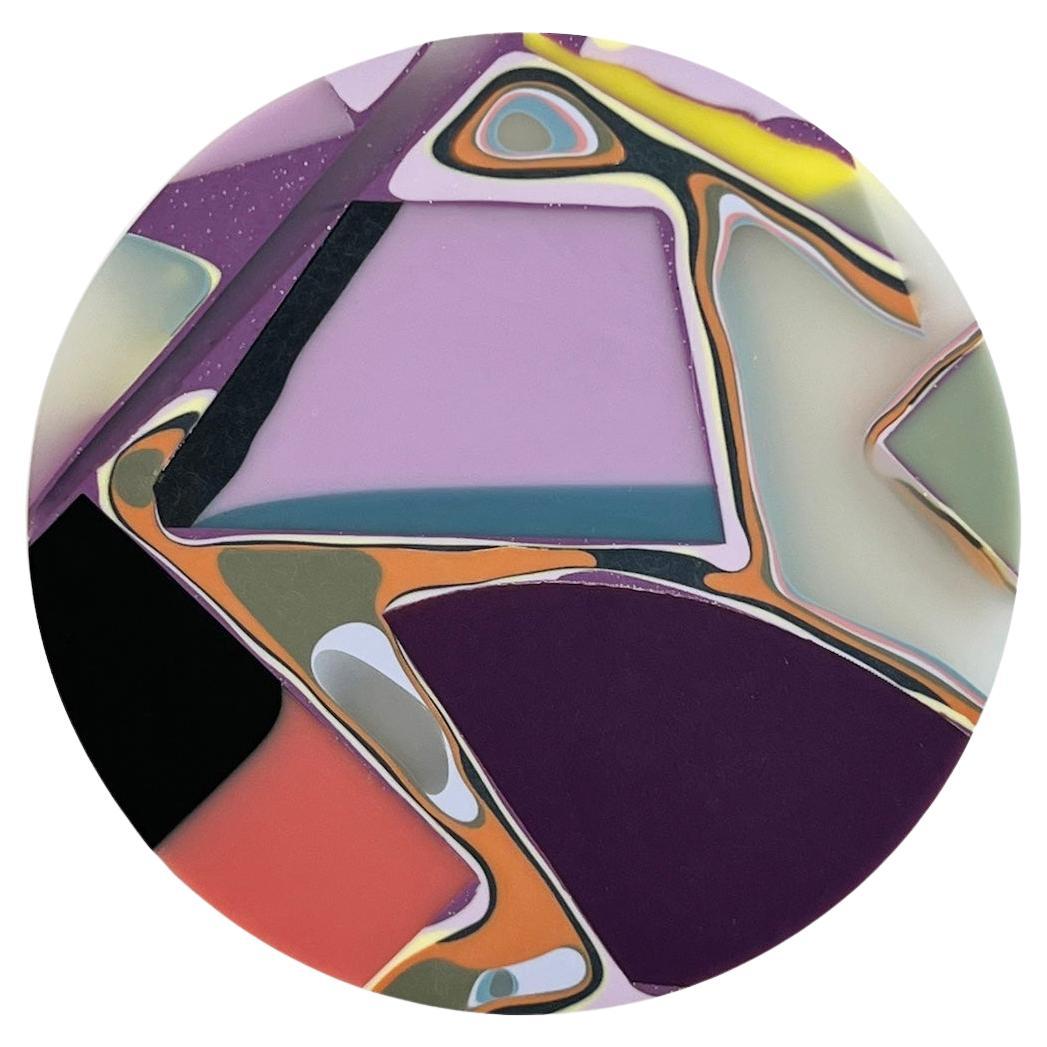 Handmade 21st Century Resin Hardware Large Knob in Chameleon by Elyse Graham