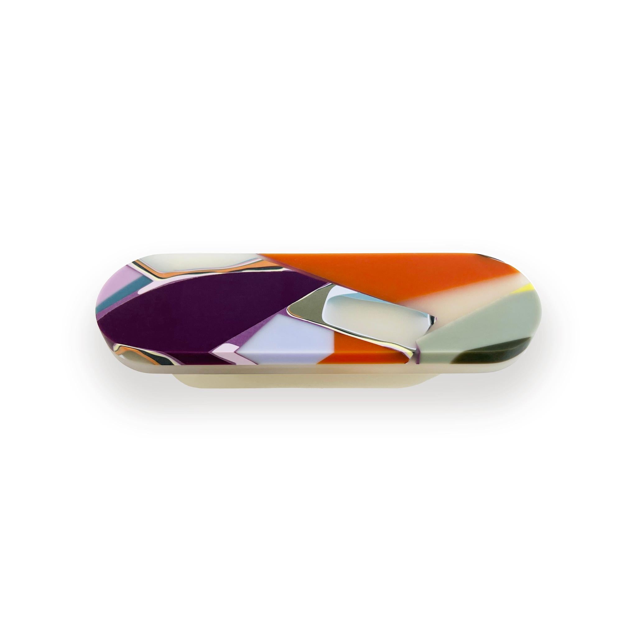 American Handmade 21st Century Resin Hardware Pill Pull in Chameleon by Elyse Graham For Sale
