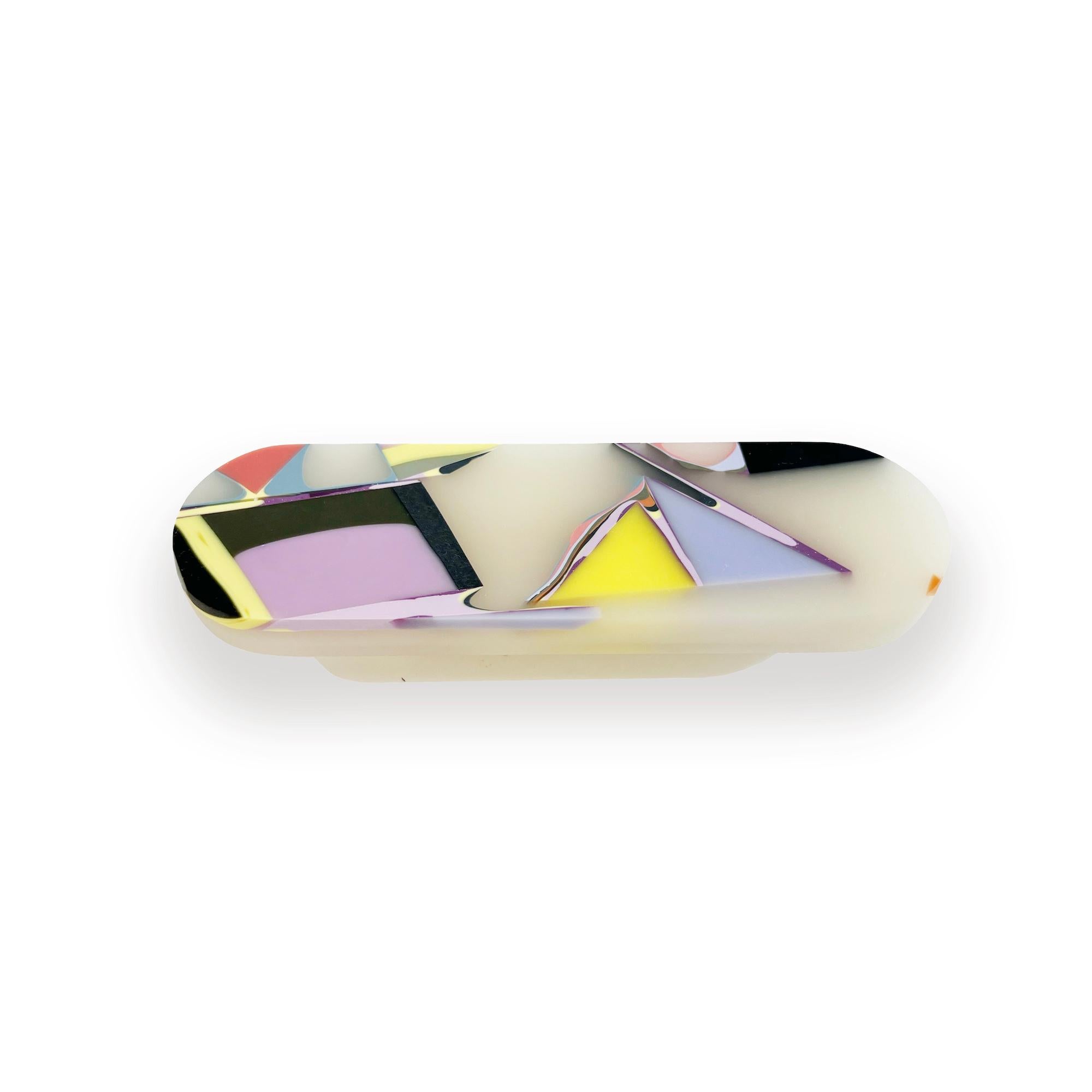 Cast Handmade 21st Century Resin Hardware Pill Pull in Chameleon by Elyse Graham For Sale