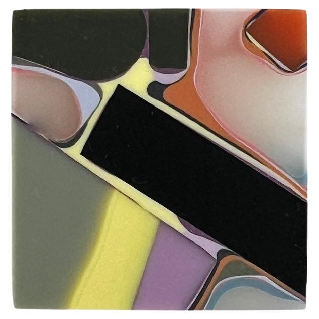 Handmade 21st Century Resin Hardware Square Knob in Chameleon by Elyse Graham
