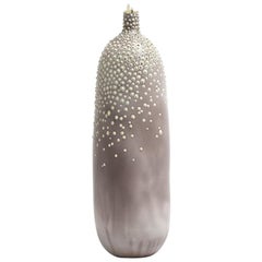 Handmade 21st Century Tall Dubos Vase in Dust Gray by Elyse Graham