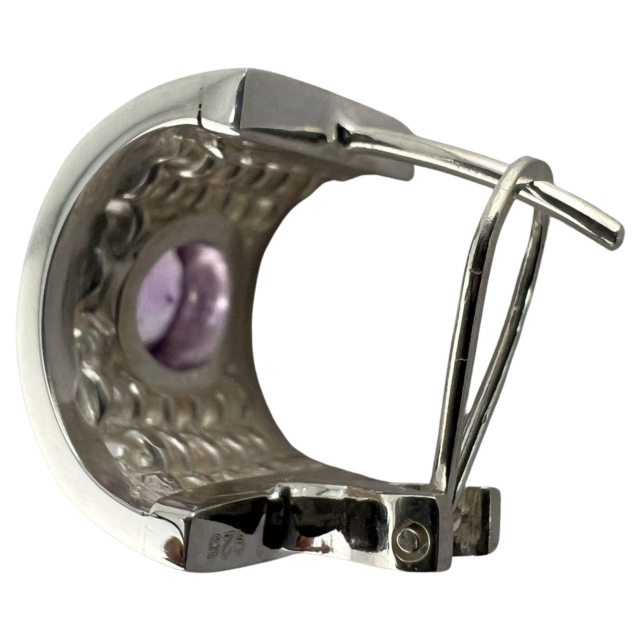 Women's Handmade Lever-Back Earring with Basket Weave Design in Sterling Silver For Sale