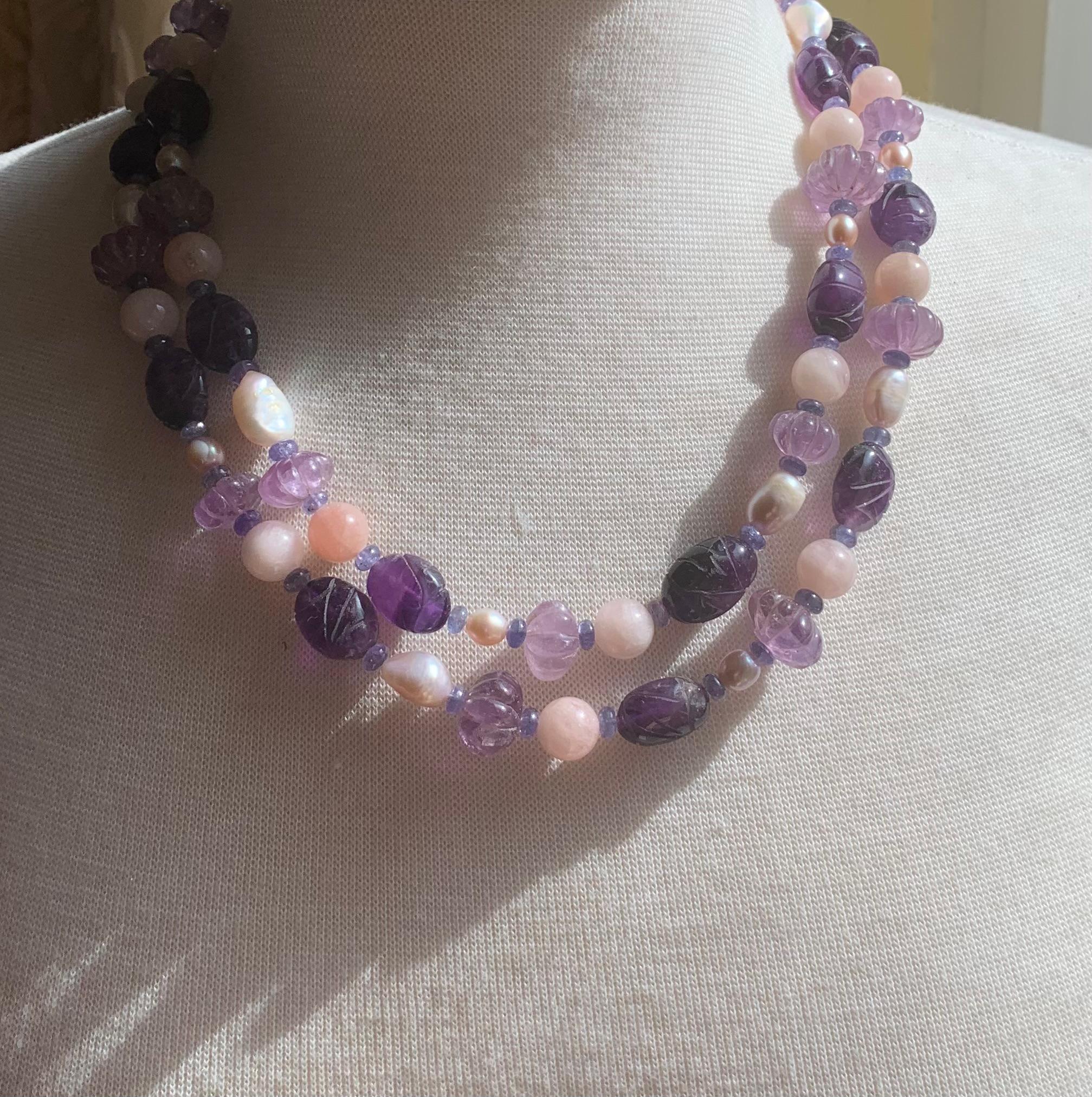 Collana di pietre preziose fatta a mano da 41