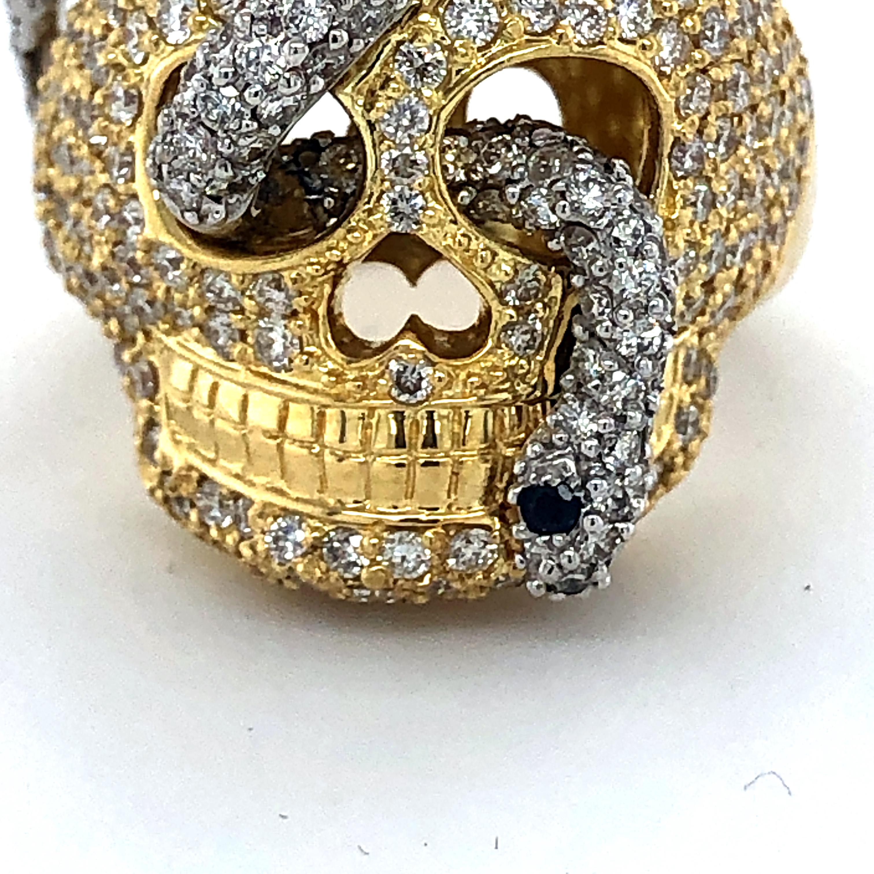 skull ring with diamonds