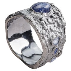 Handmade 925 Sterling Silver Tien Sapphire Ring by German Kabirski
