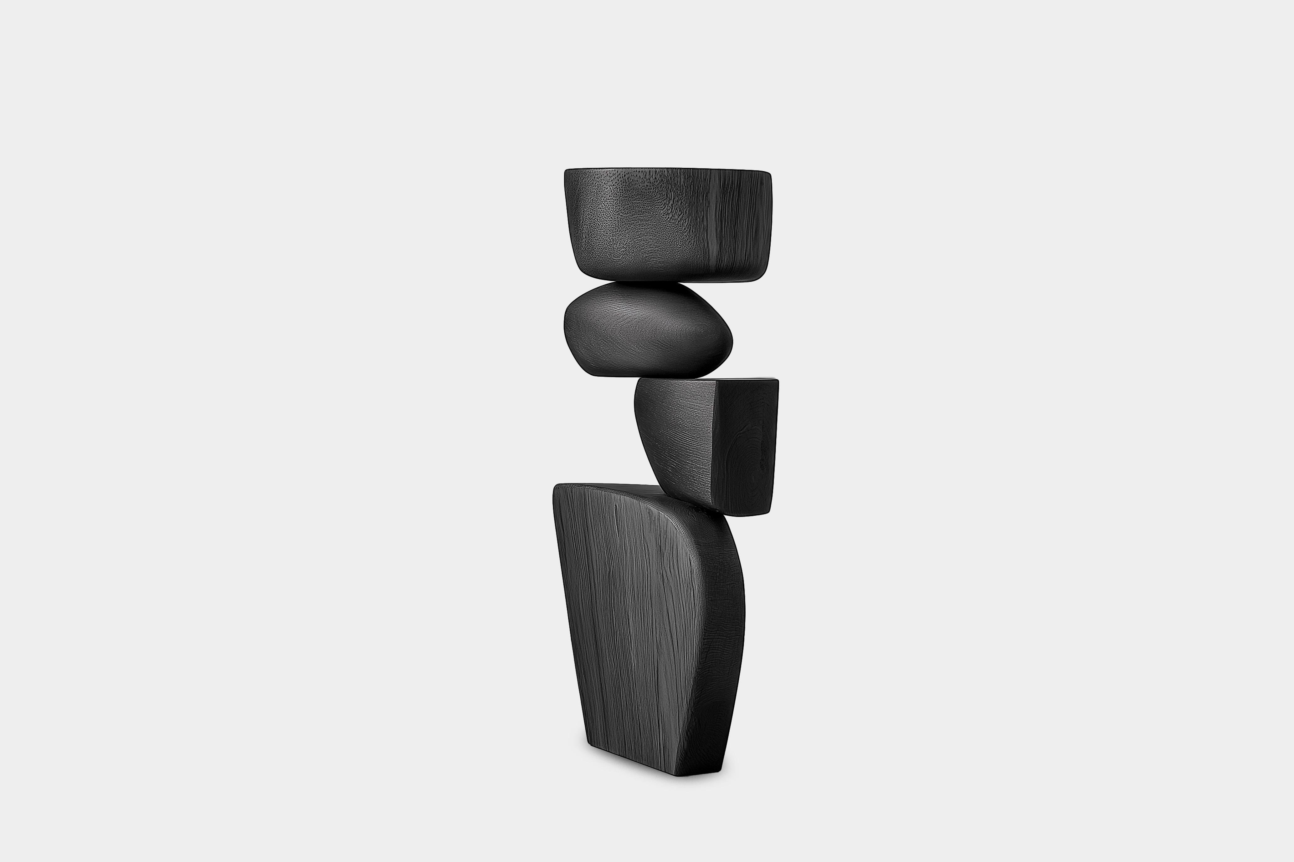 Mid-Century Modern Handmade Abstract Art Lull No25 – Wooden Sculpture by NONO For Sale
