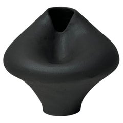 Handmade Abstract Home Decor Black Ceramic Vase by Maku Ceramic