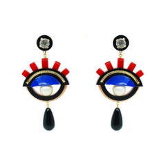 Handmade Acrylic Earring Eye Pendant