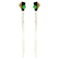Handmade Acrylic Long Earring Inti / Nacre
