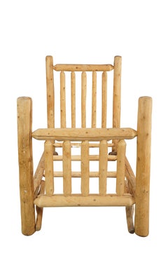 Lit à deux places en rondins de pin Wood Lodge Cabine Southwestern Style Adirondack fait à la main