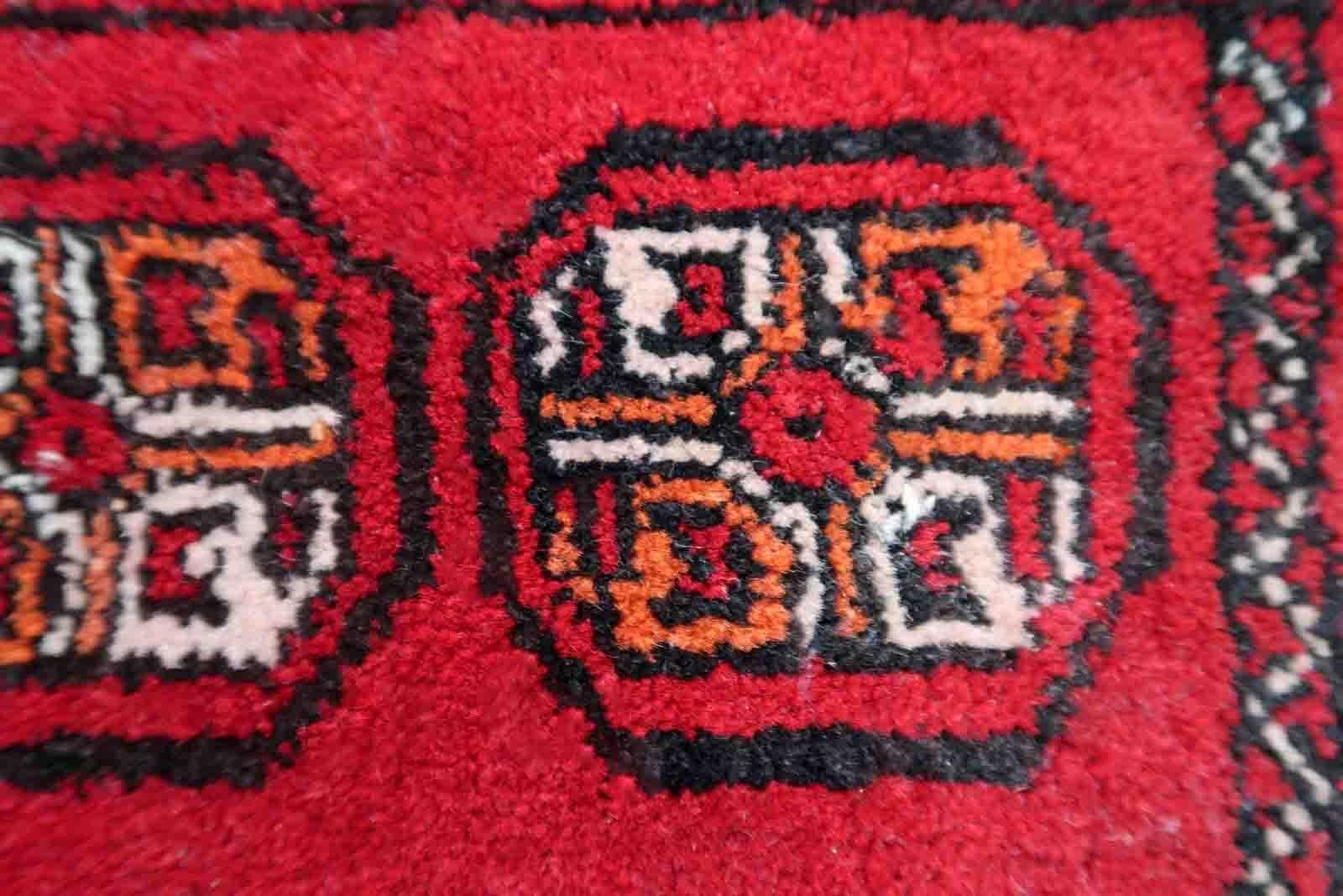 Late 20th Century Handmade Afghan Vintage Ersari Mat, 1970s, 1C968 For Sale