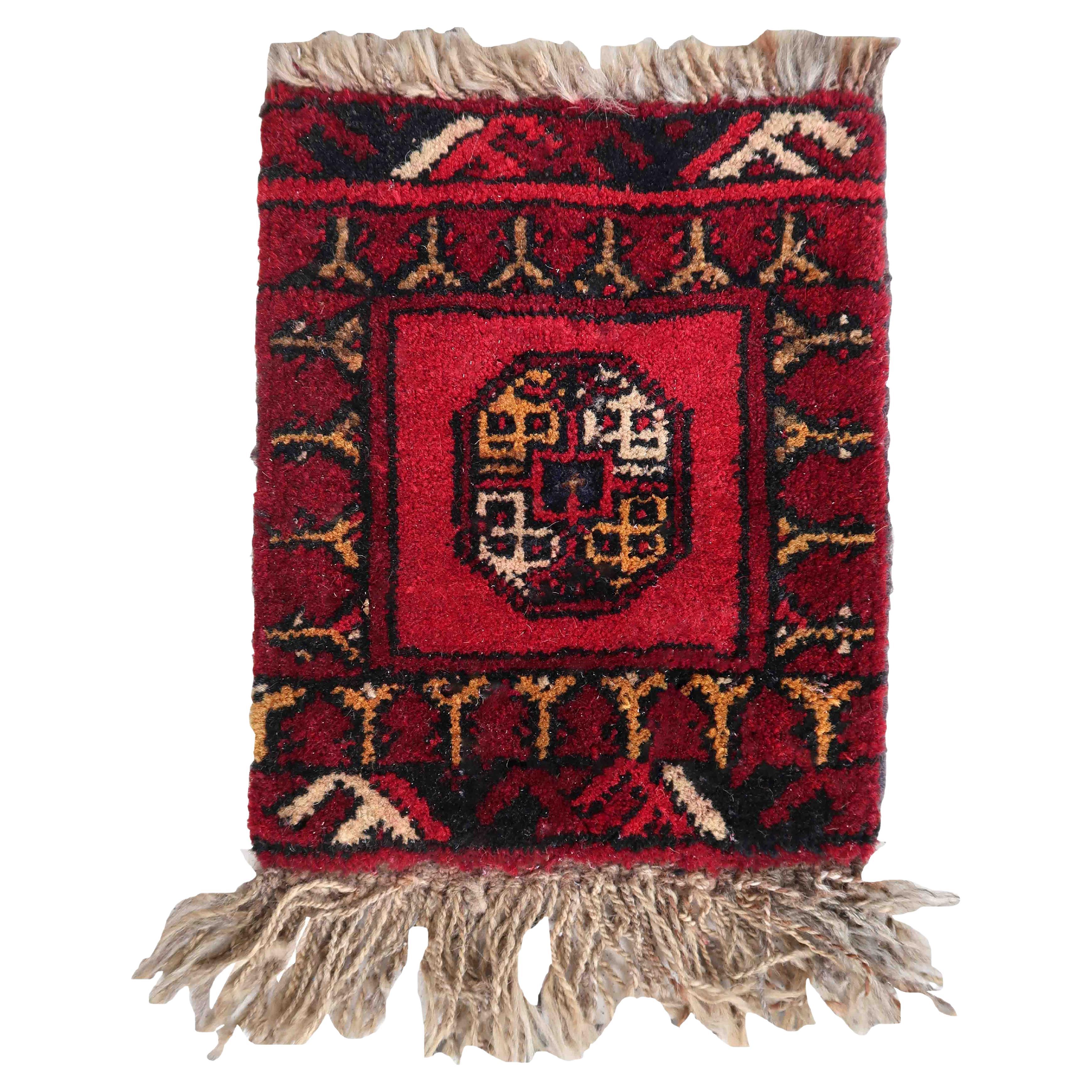 Handmade Afghan Vintage Ersari Mat, 1970s, 1C969