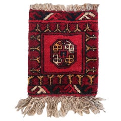 Handmade Afghan Used Ersari Mat, 1970s, 1C969
