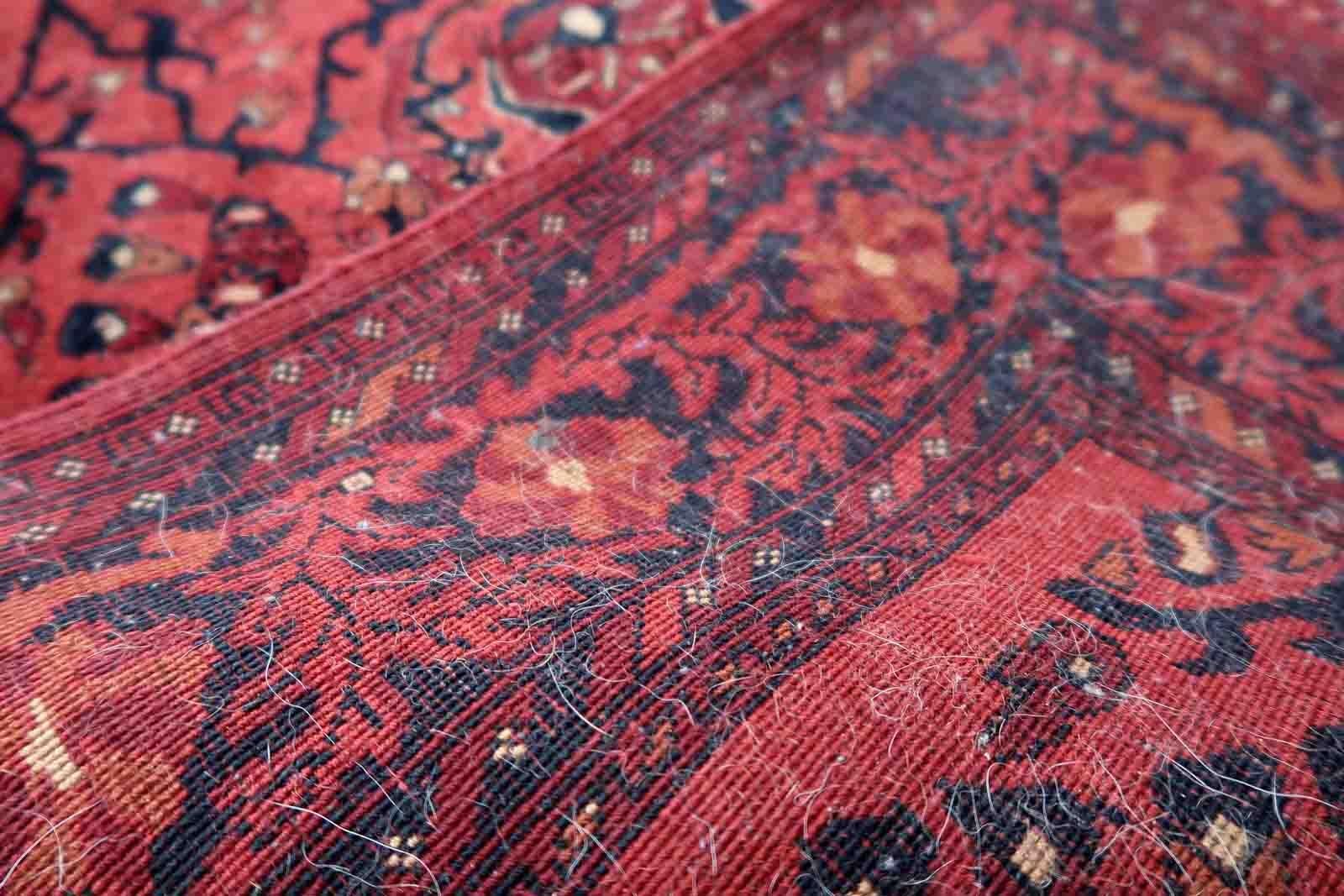Handmade Afghan Vintage Ersari Rug, 1970s, 1C900 In Good Condition For Sale In Bordeaux, FR