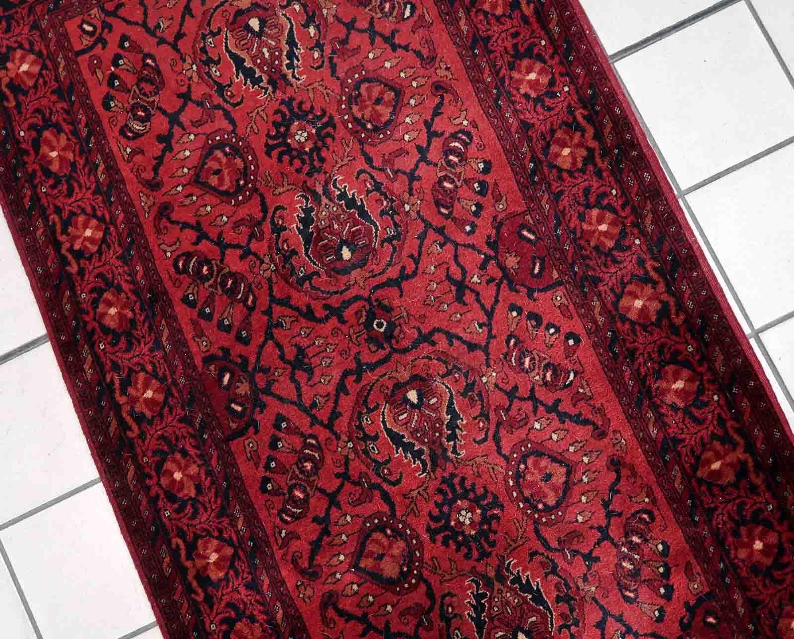 Handmade Afghan Vintage Ersari Rug, 1970s, 1C900 For Sale 2