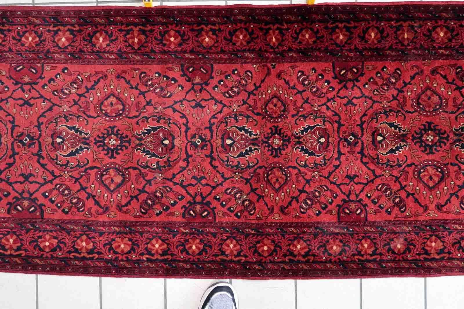 Handmade Afghan Vintage Ersari Rug, 1970s, 1C900 For Sale 3