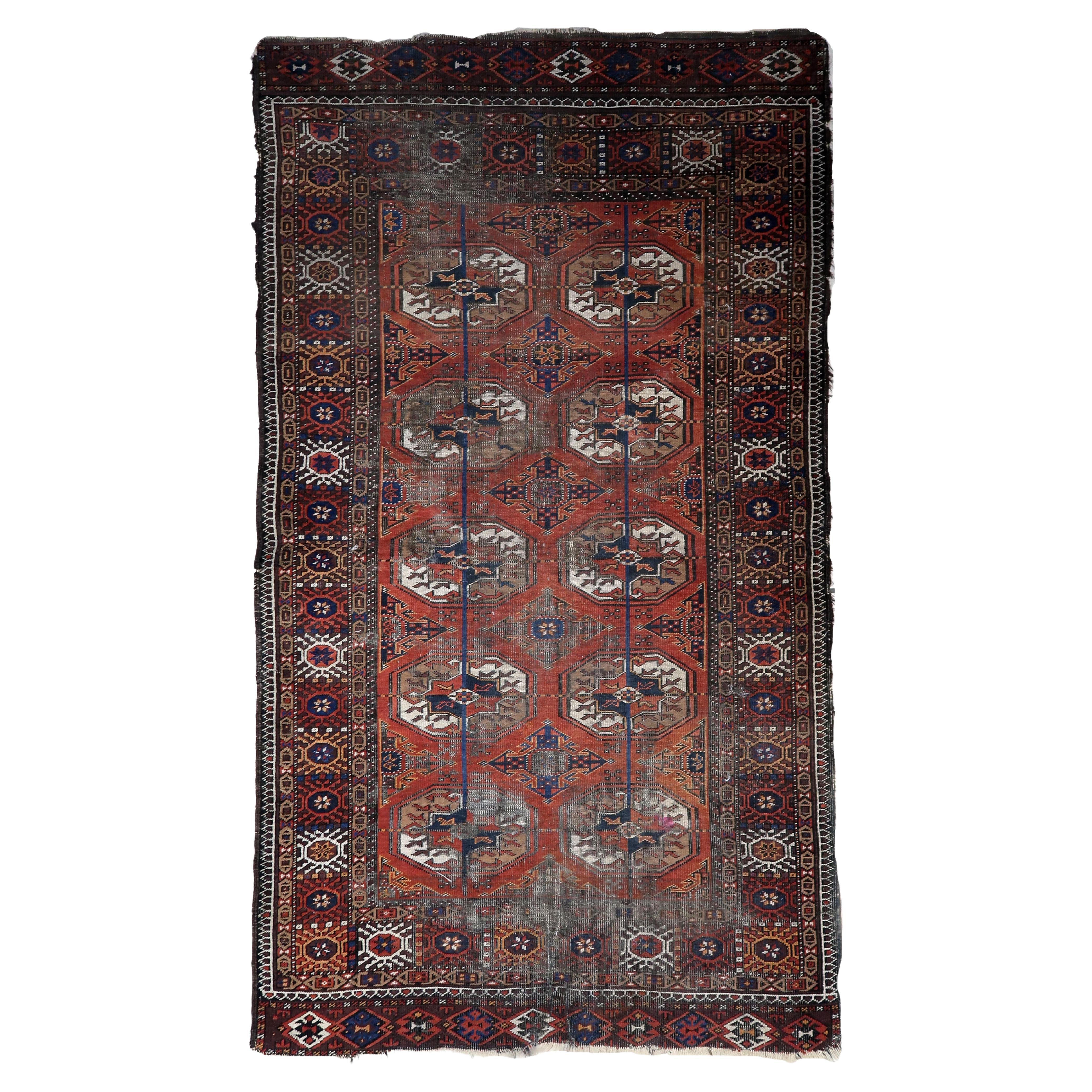 Handgefertigter afghanischer Belutschen-Teppich aus den 1920er Jahren, 1C1073