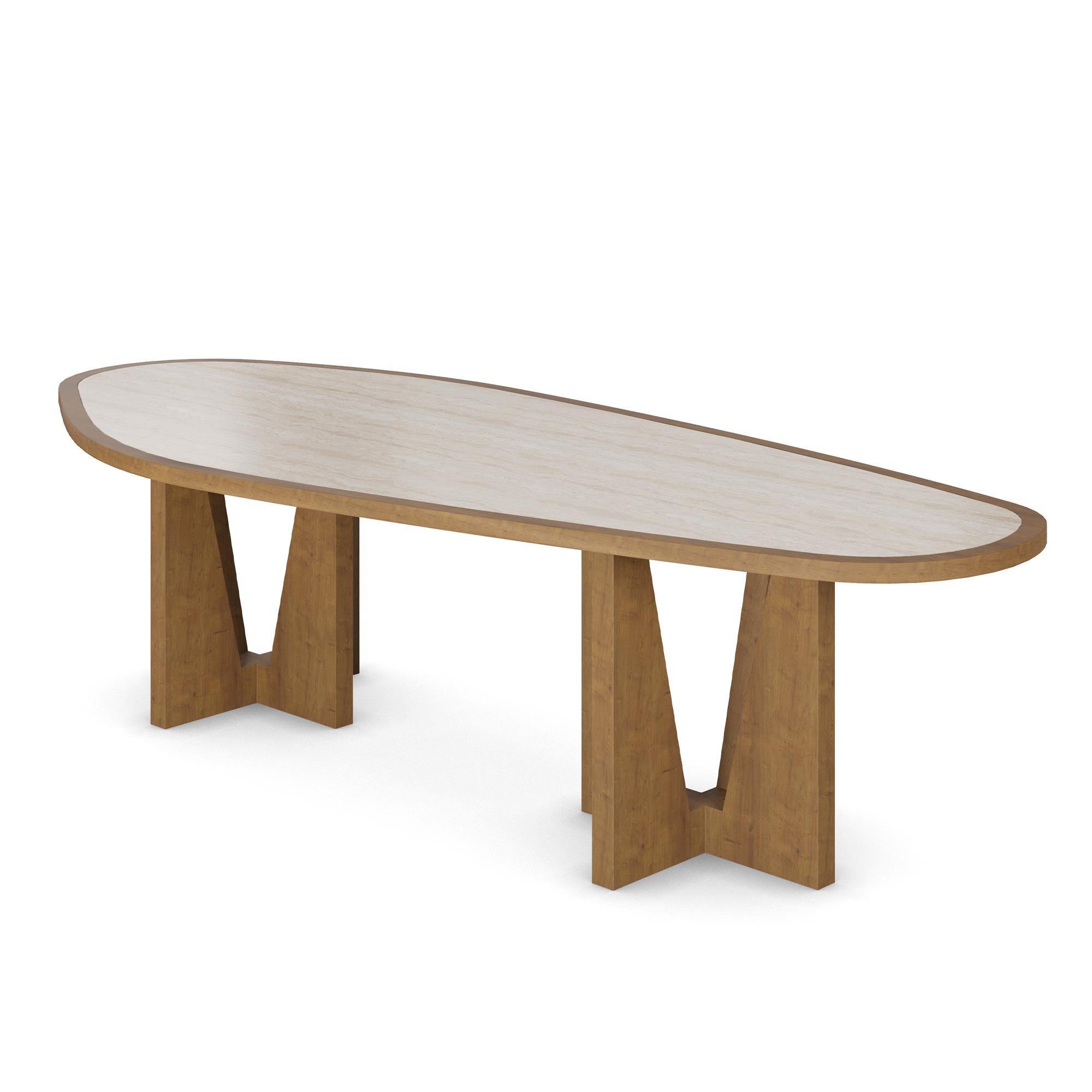 La Mesa de comedor Alba de Nolita Harbour es una exquisita mezcla de materiales naturales y diseño contemporáneo, que ofrece un equilibrio perfecto entre forma y función. Esta mesa está diseñada para elevar cualquier espacio de comedor con su