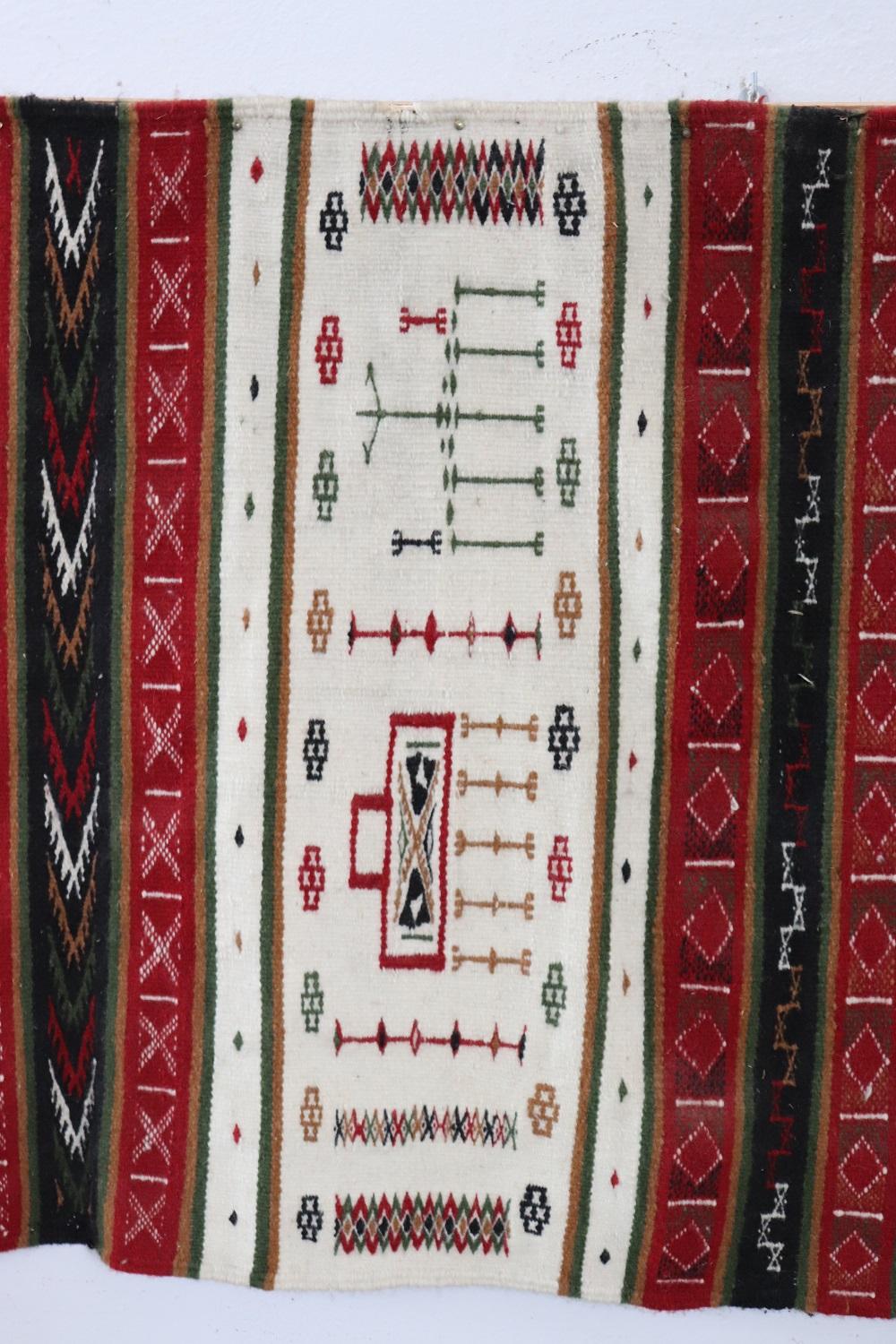 Algérien Tapisserie murale ou tapis mural algérien fait main, années 1950