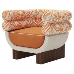 Sillón Amélie de Bouclé y latón pulido hecho a mano por Nolita Harbour