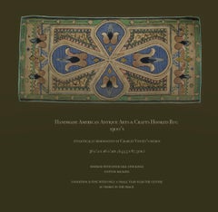 Handmade American Antique Arts & Crafts Hooked Rug, 1900s