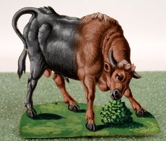 Figures Diorama peintes et faites à la main représentant une scène de ferme de village, décor de Noël