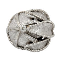 Handmade Antique 32 Carat Diamond Fashion or Cocktail Ring in 14 Karat Gold