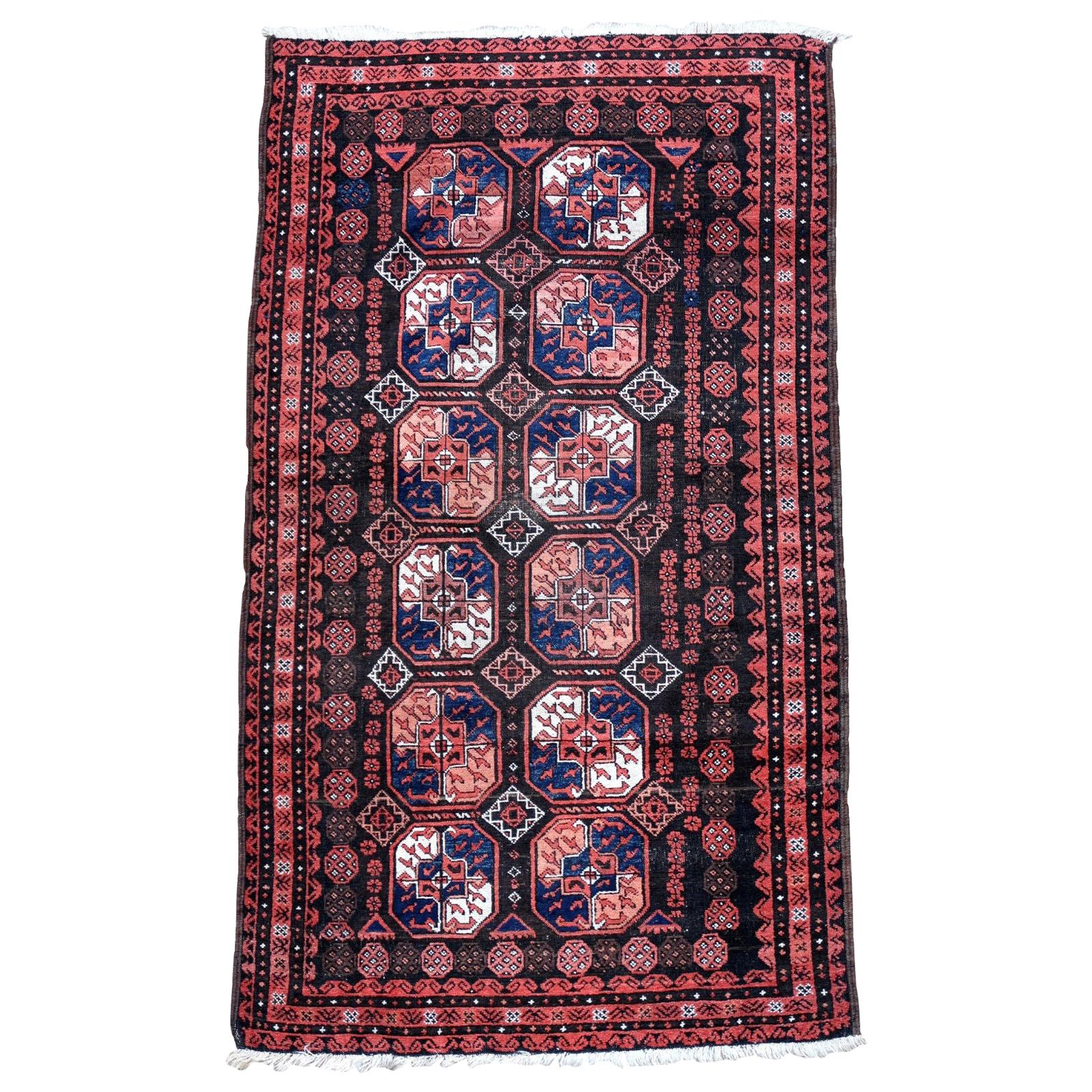Handmade Antique Afghan Baluch Bag, 1900s, 1P35 For Sale