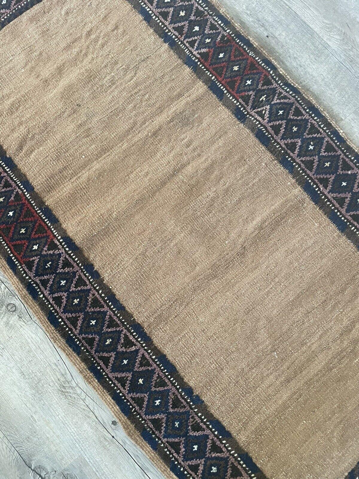 Handmade Antique Afghan Baluch Collectible Rug 2.3' x 5', 1920s - 1N12 For Sale 8