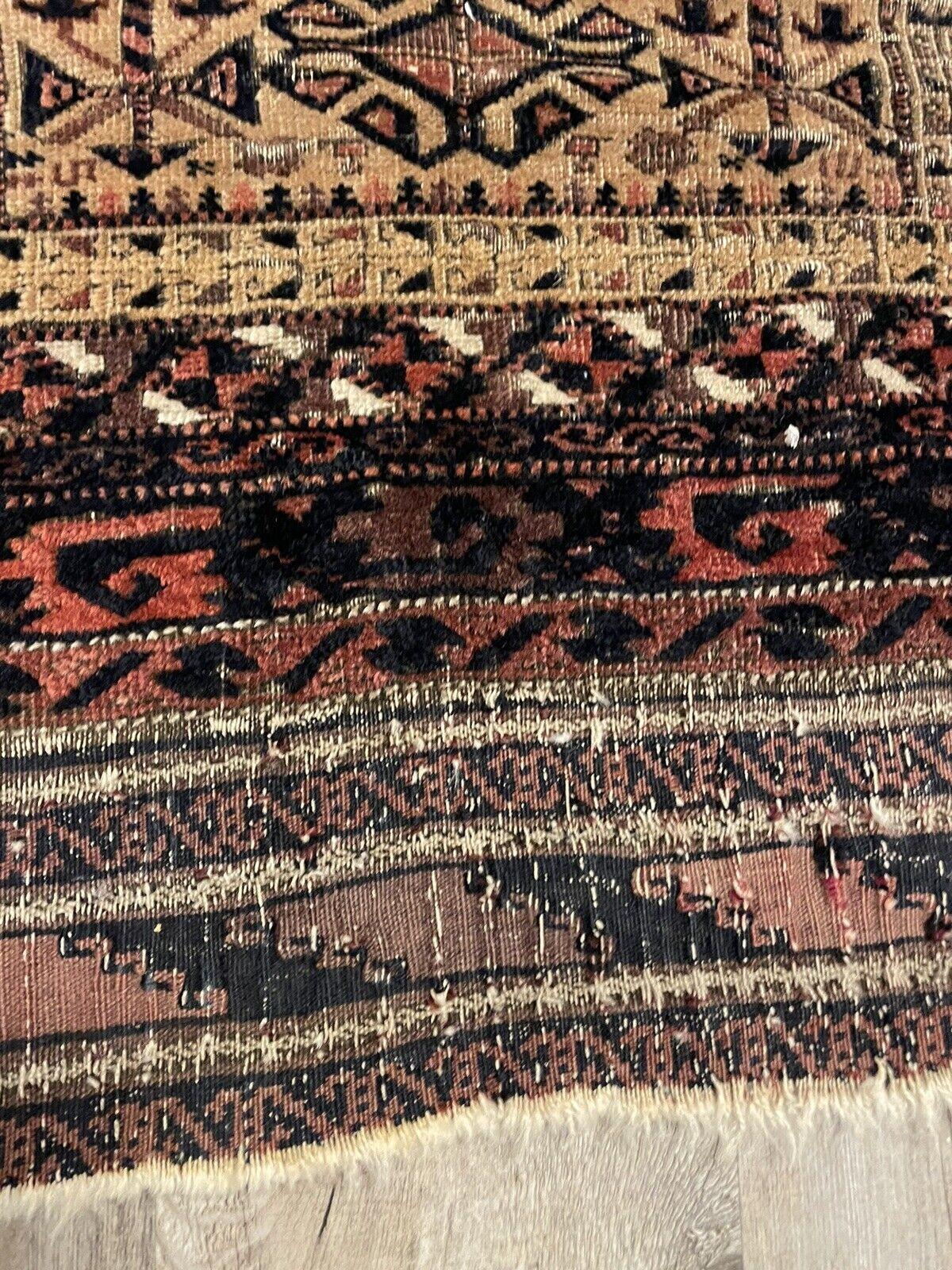 Handmade Antique Afghan Baluch Collectible Rug 2.5' x 4.6', 1880s - 1N18 For Sale 9