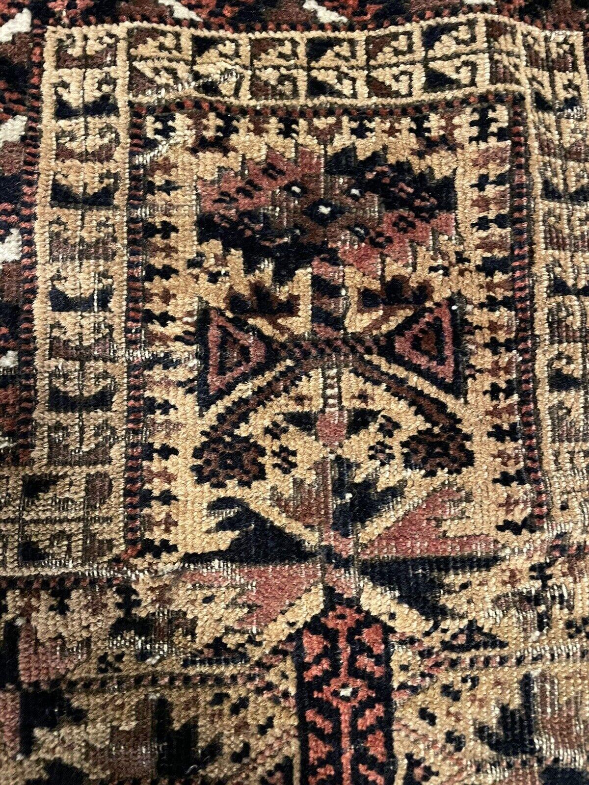Late 19th Century Handmade Antique Afghan Baluch Collectible Rug 2.5' x 4.6', 1880s - 1N18 For Sale