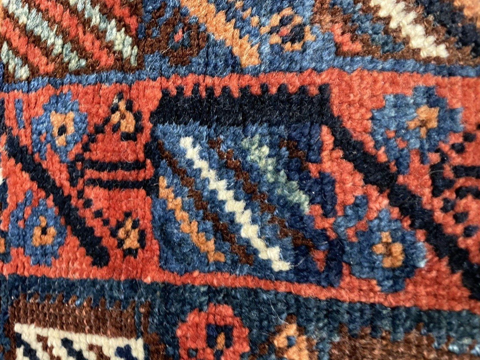 Alfombra antigua afgana baluch de colección, hecha a mano, 2,7' x 3,5', década de 1910 - 1N94 en venta 4