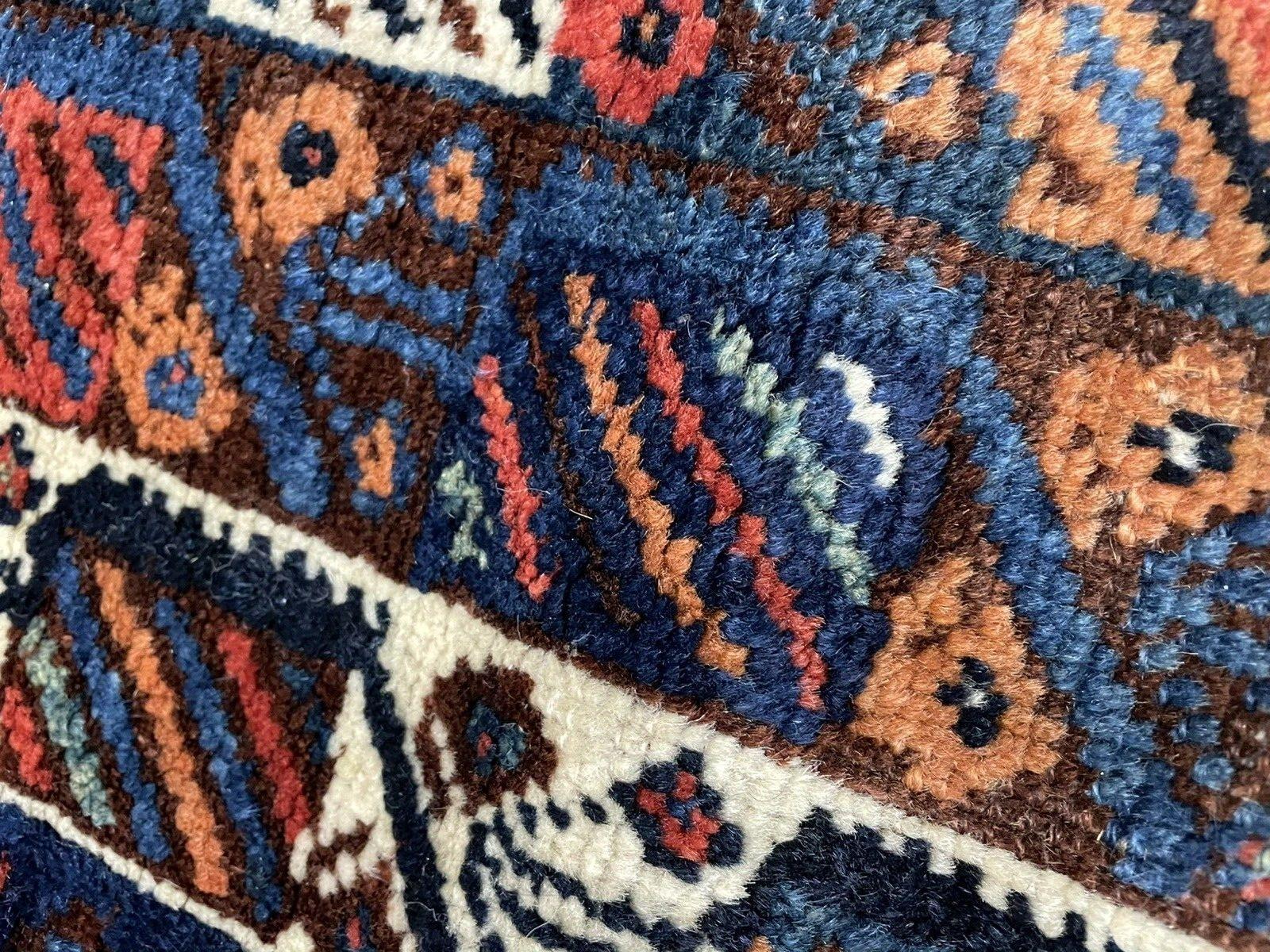 Alfombra antigua afgana baluch de colección, hecha a mano, 2,7' x 3,5', década de 1910 - 1N94 en venta 5