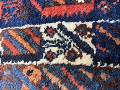 Handmade Antique Afghan Baluch Collectible Rug 2.7' x 3.5', 1910s - 1N94