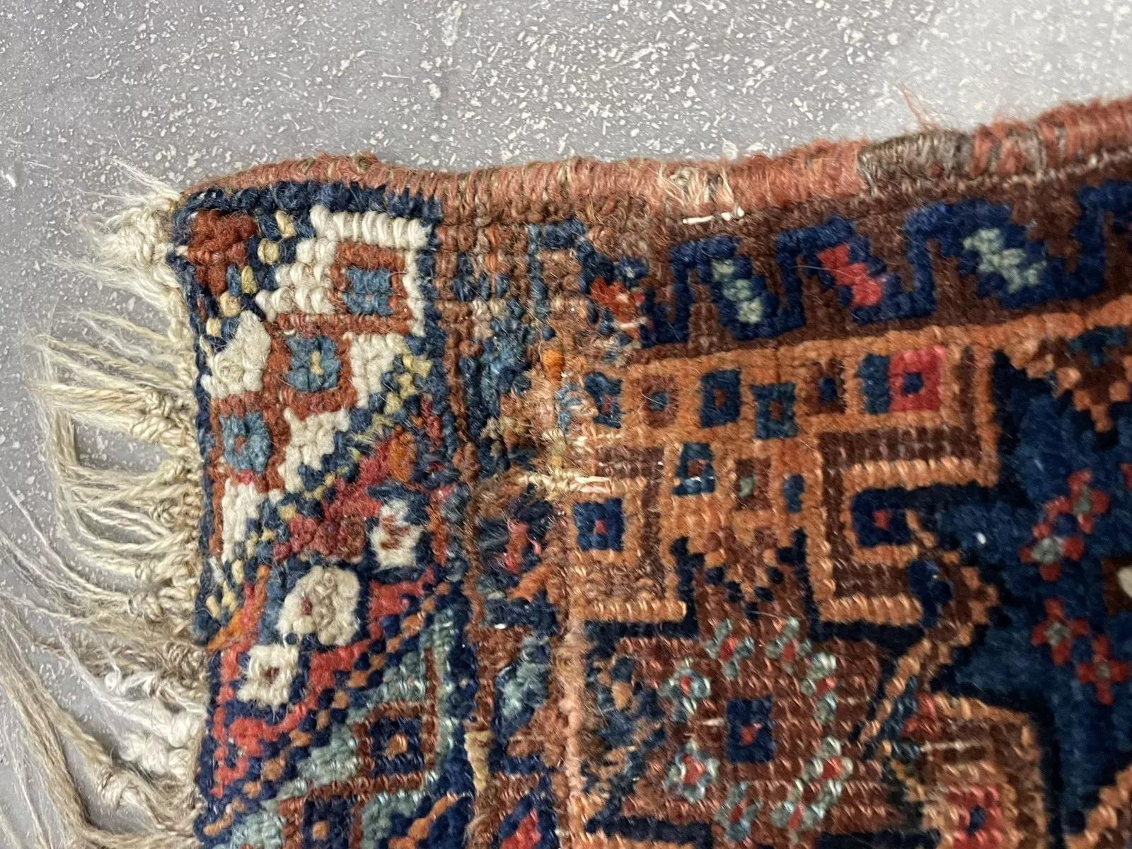 Alfombra antigua afgana baluch de colección, hecha a mano, 2,7' x 3,5', década de 1910 - 1N94 Lana en venta