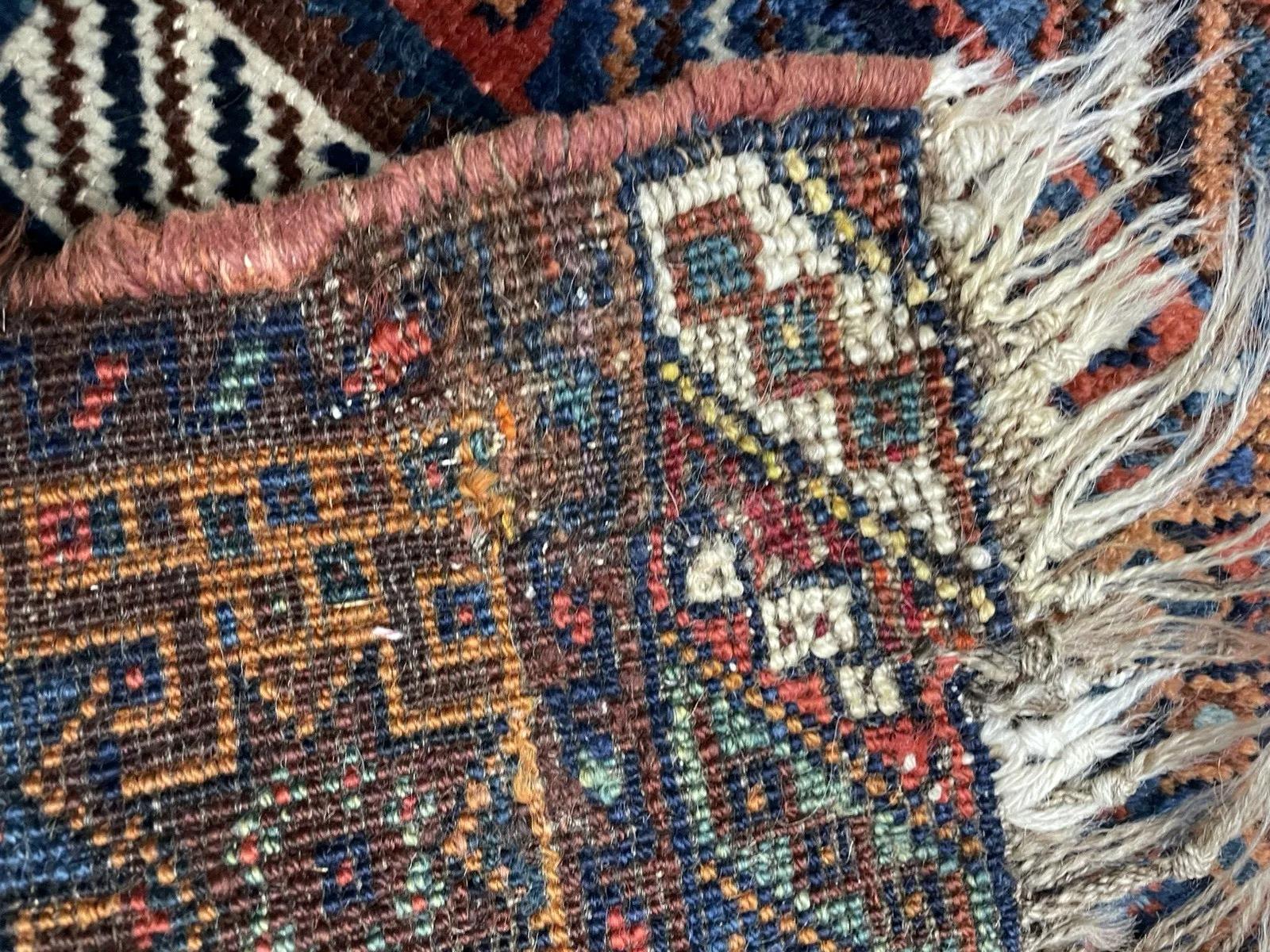 Alfombra antigua afgana baluch de colección, hecha a mano, 2,7' x 3,5', década de 1910 - 1N94 en venta 1