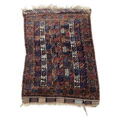 Ancien tapis de collection afghan Baluch, fait main, 2.7' x 3.5', 1910s - 1N94