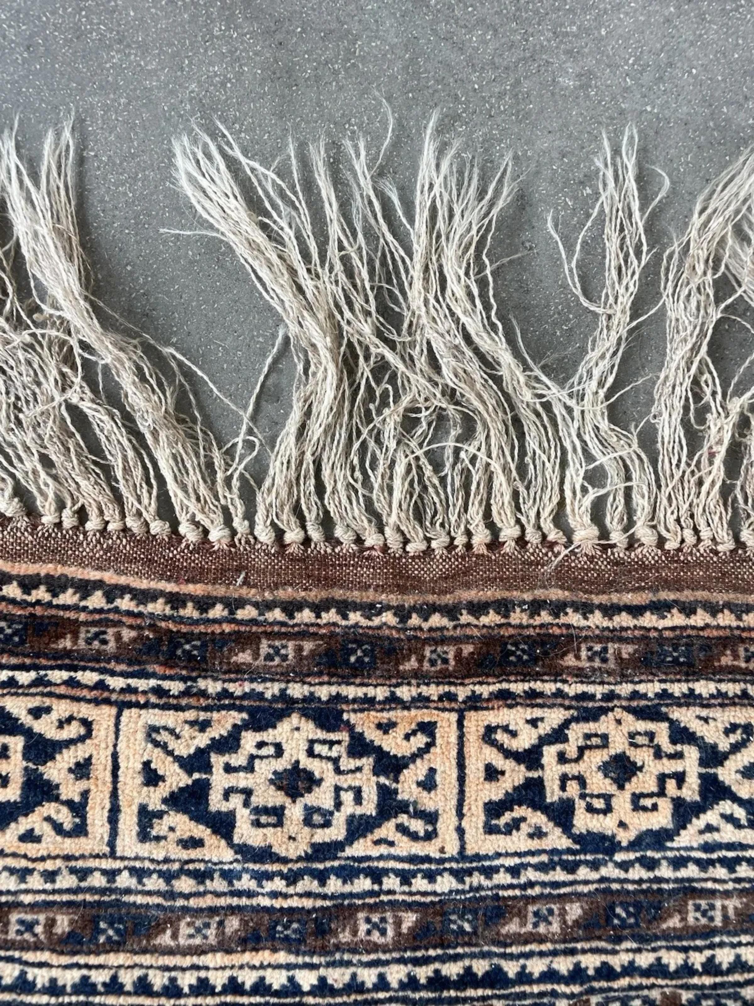 Français Ancien tapis de collection afghan Baluch fait main 3' x 4.6', 1920 - 1N123 en vente