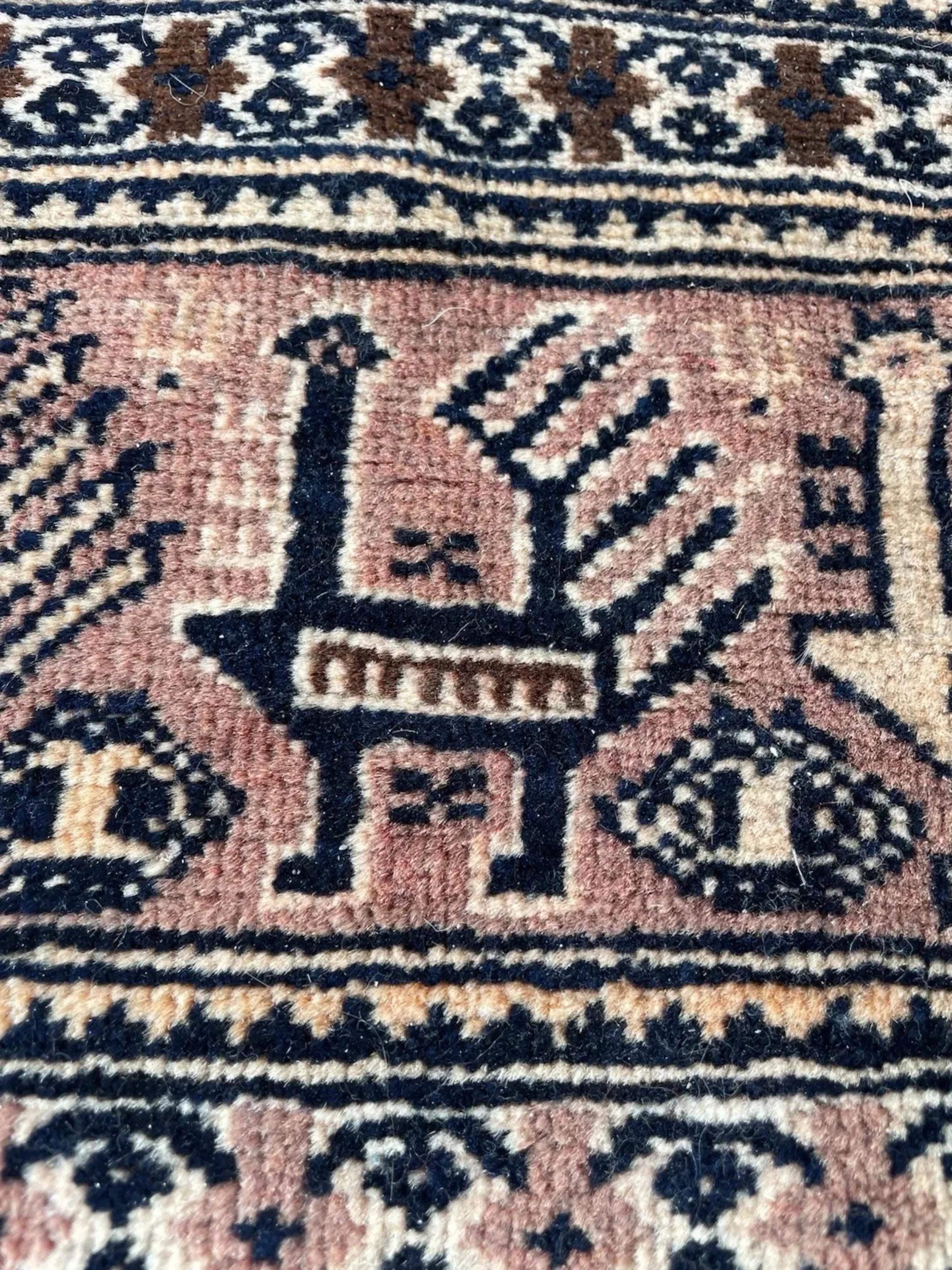 Début du 20ème siècle Ancien tapis de collection afghan Baluch fait main 3' x 4.6', 1920 - 1N123 en vente