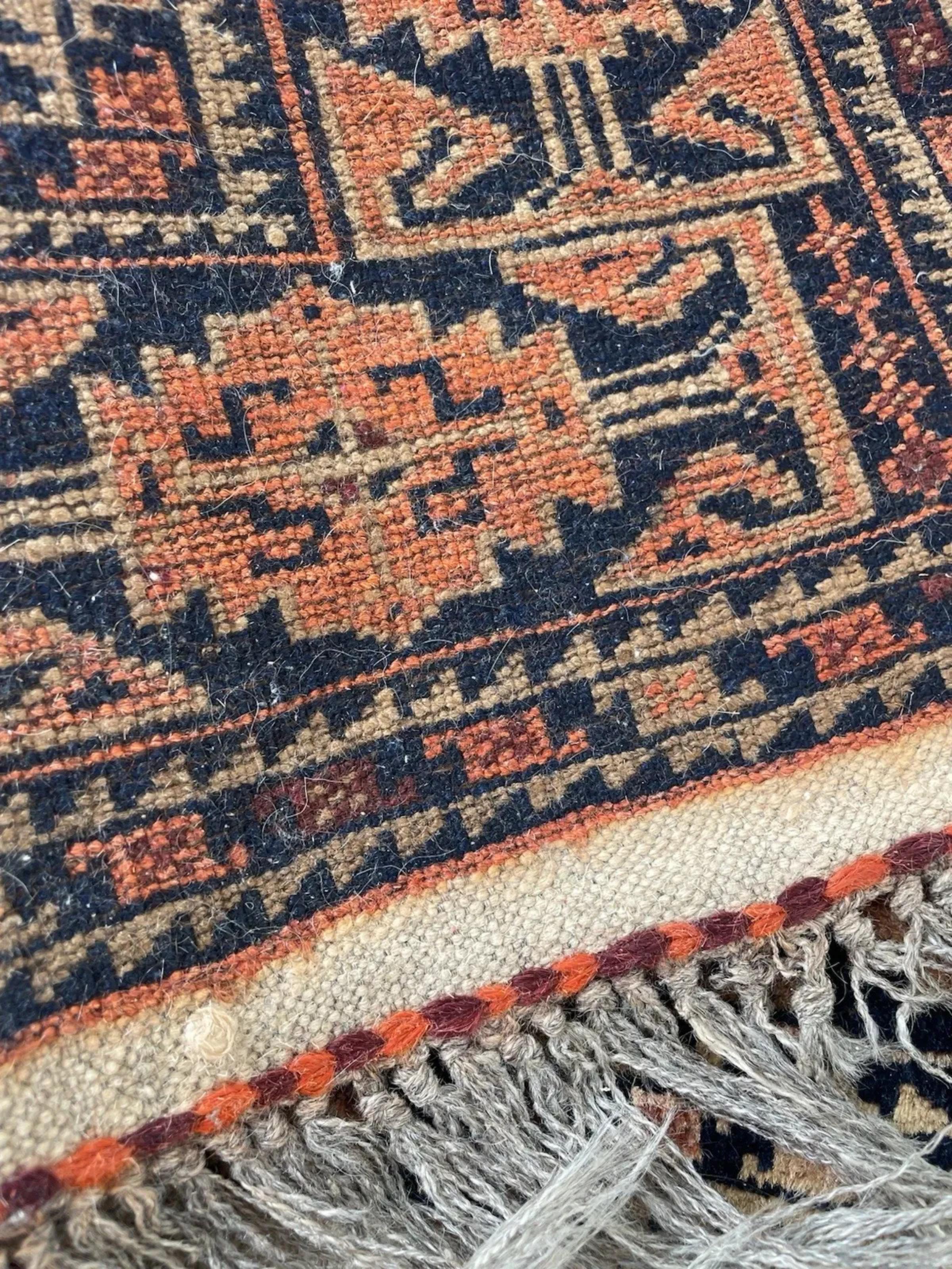 Tappeto antico afghano da collezione Baluch fatto a mano 3' x 4,8', anni '20 - 1N122 in vendita 1