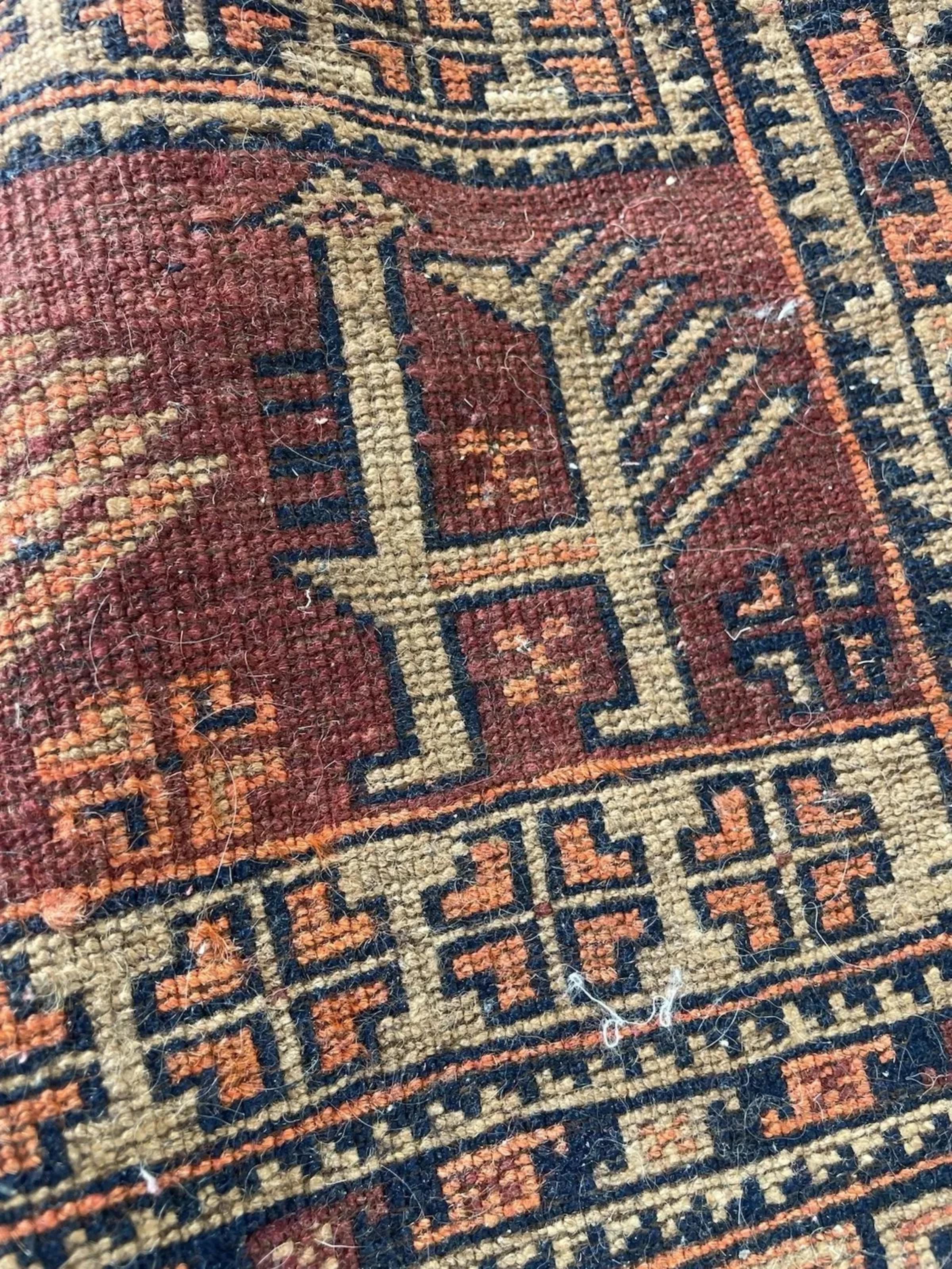 Tappeto antico afghano da collezione Baluch fatto a mano 3' x 4,8', anni '20 - 1N122 in vendita 2