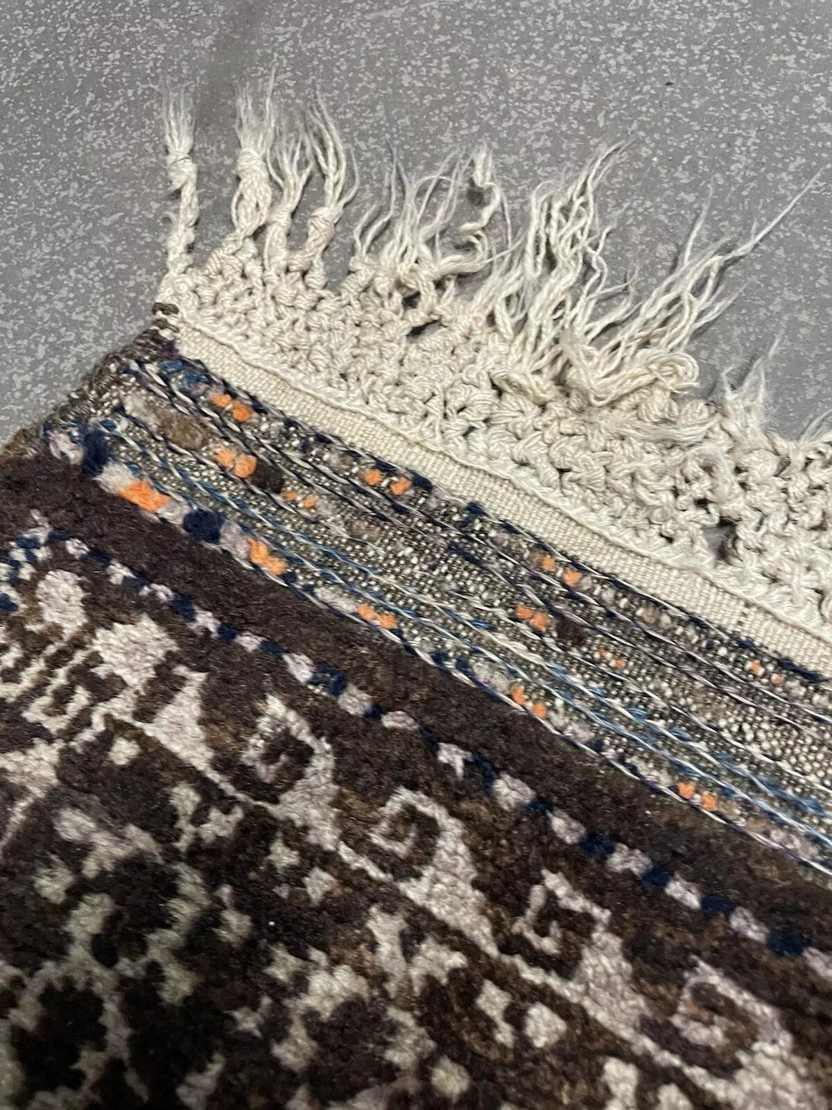 Tappeto antico afghano Baluch da collezione fatto a mano 3,5' x 4,3' del 1880 - 1N80 In condizioni buone in vendita a Bordeaux, FR