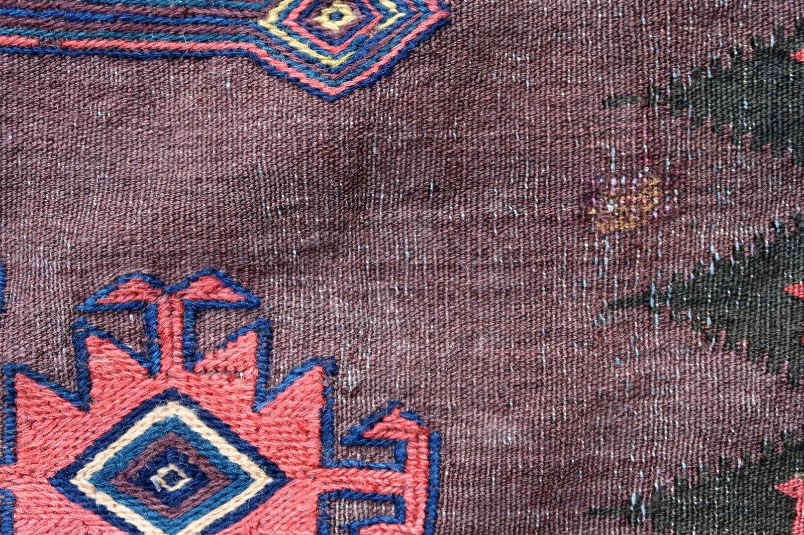 Handmade Antique Afghan Baluch Kilim, 1900s, 1P57 In Good Condition In Bordeaux, FR