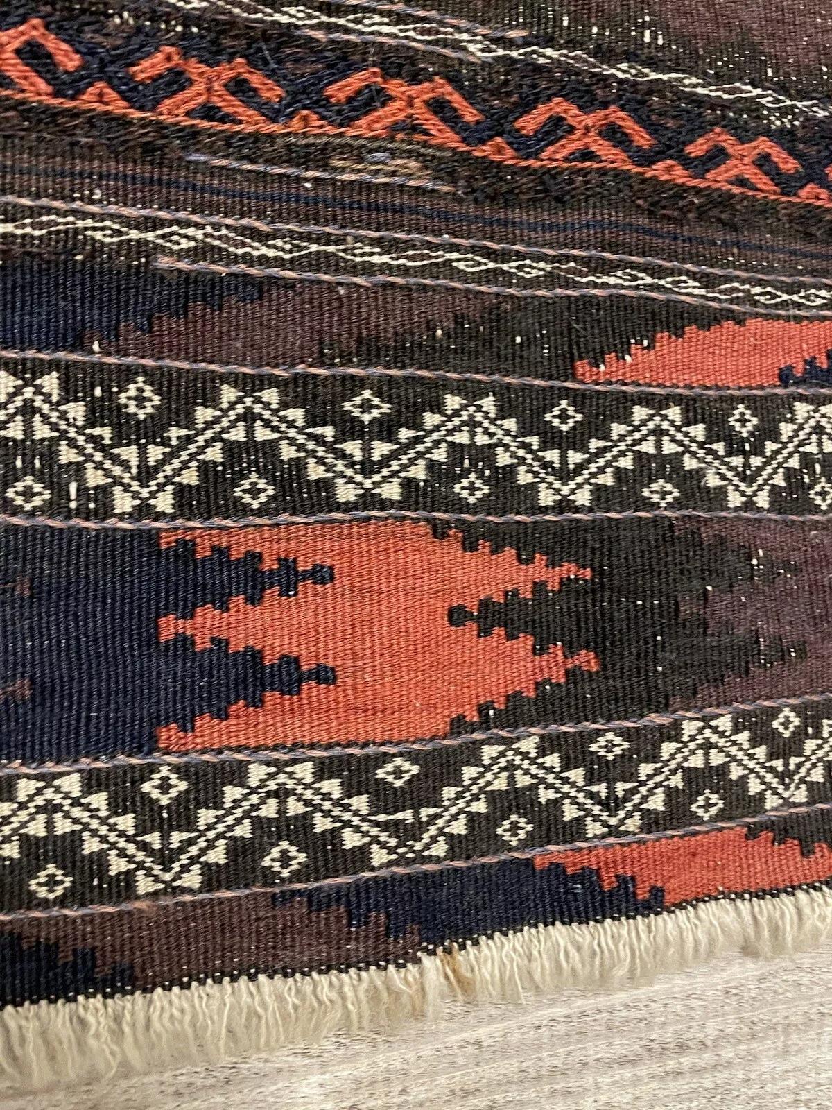 Rug & Kilim Afghan Baluch fait main 3.5' x 3.9', 1900s - 1N28 en vente 3