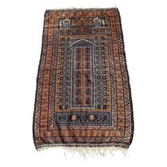 Handgefertigter antiker afghanischer Belutsch-Gebetsteppich 3,3
 x 5,3
, 1900er Jahre - 1N120