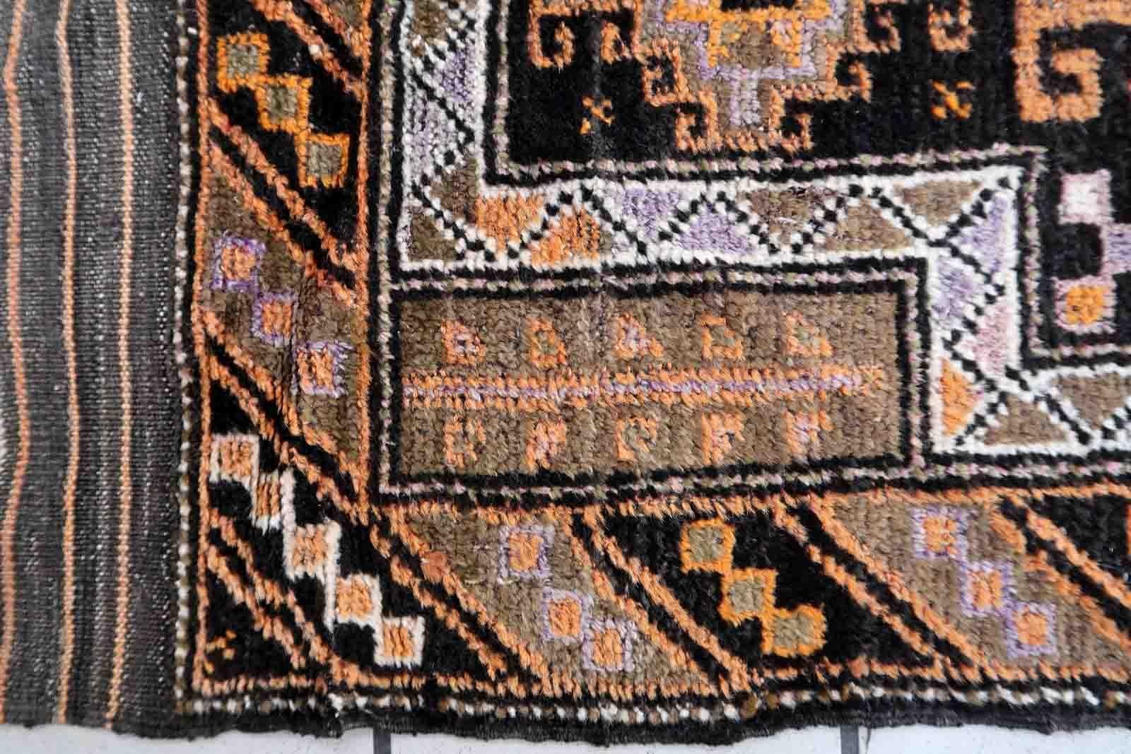 Early 20th Century Handmade Antique Afghan Baluch Rug, 1900s, 1C1045 For Sale