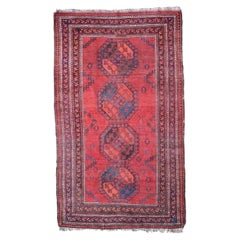 Handmade Antique Afghan Baluch Rug, 1900s, 1p146